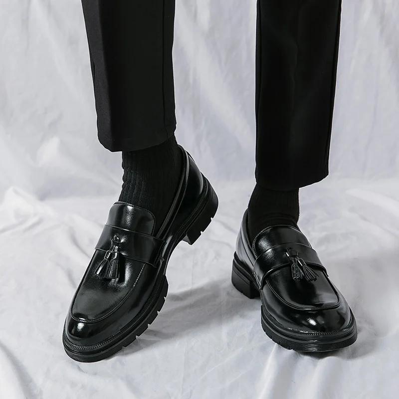 Fashion Mens Dress Shoes Men's Formal Original Leather Italian Skin Shoes for Men Elegant Casual Business Luxury Social Male Shoe