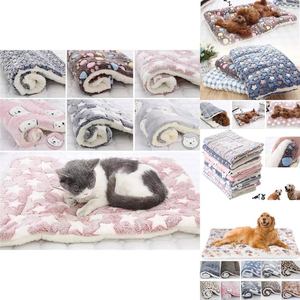 Cozy Plush Pet Mat Non Shedding Thick Double Sided Dog Bed Warm And Soft For All Seasons