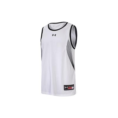 Line Print Logo Basketball Sports Knitted Quick-Dry Breathable Vest Men Vests White 22500102-100
