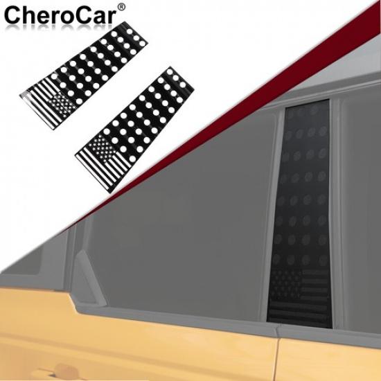 Exterior Window B Pillar Trim Car Decals Sticker For Ford Bronco + Black