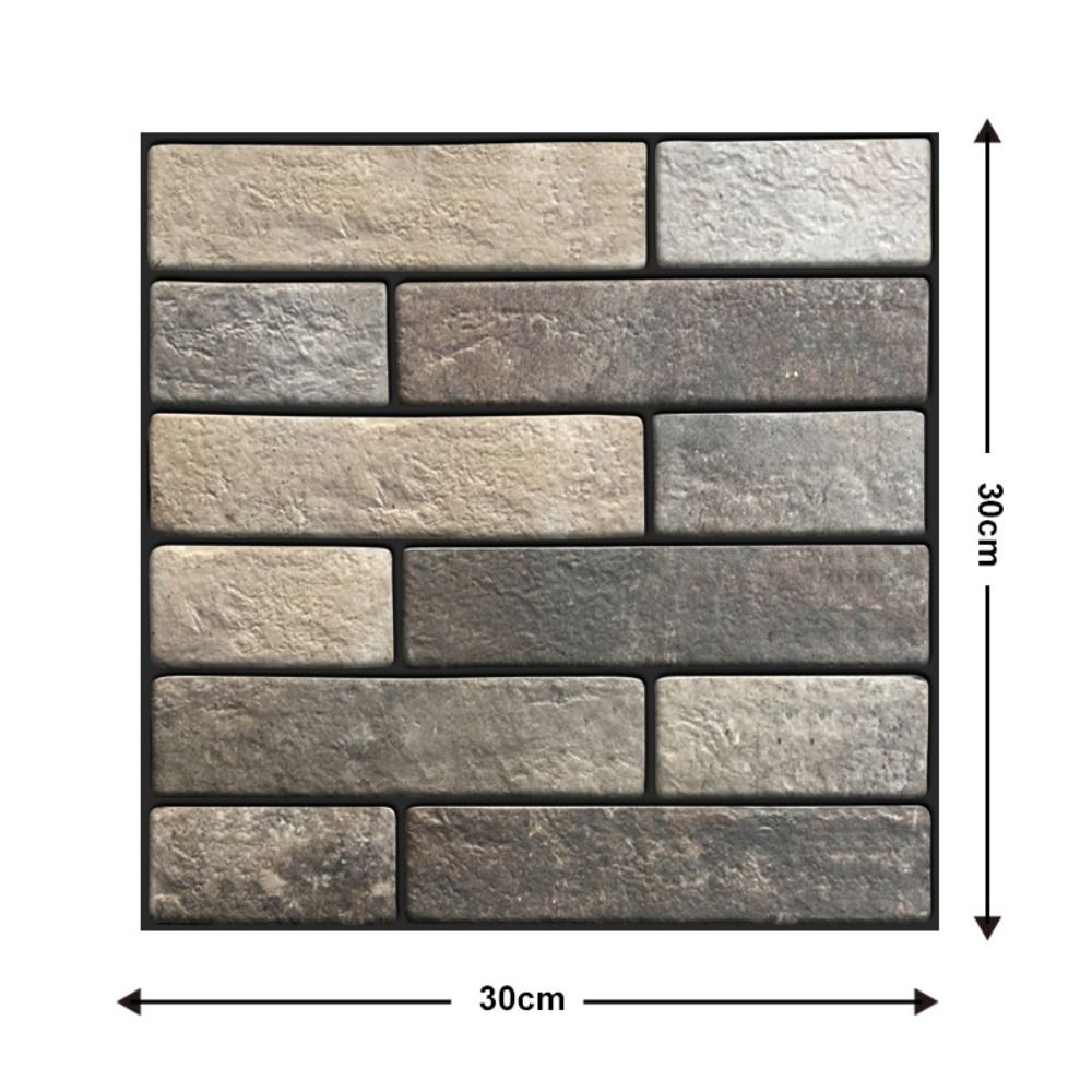 Kolej DIY Cihlový design pro nástěnnou dekoraci Nástěnná nálepka 3D Tapeta Pozadí Tapeta