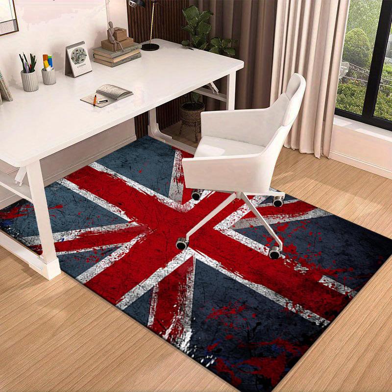 British Flag Artwork Area Rug Office rug, Chair Rug, Decor Carpet Livingroom bedroom Mat, Large Size Fan gifts Christmas gifts