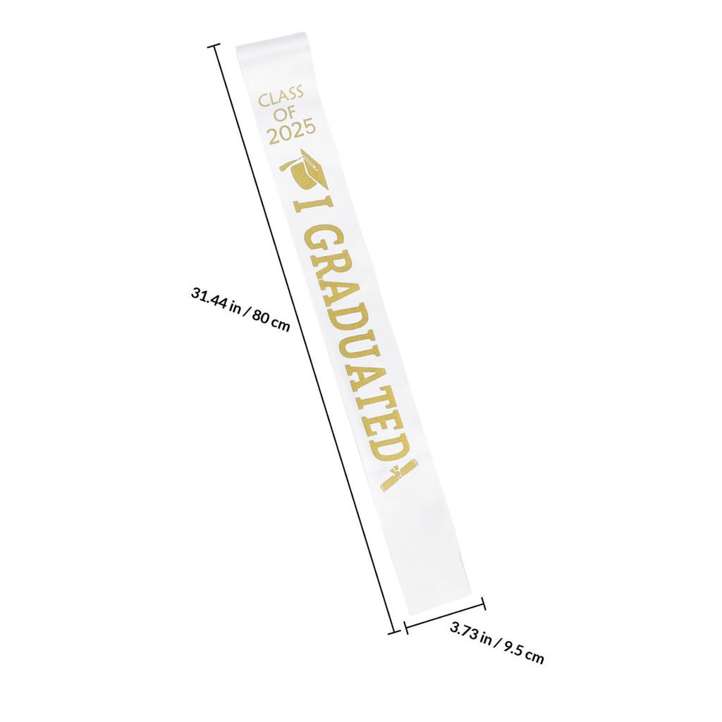 Graduation Sash Class of 2025 Elegant Adjustable Senior Sash for Women Bachelor Graduation Party Decor Ribbon Etiquette Belt