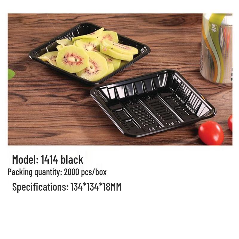 Disposable Black Rectangular Plastic Tray