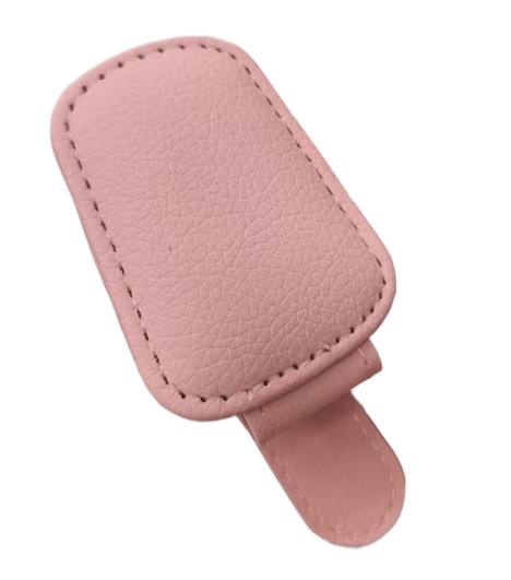 

1Pc Multifunctional Car Glasses Clip, Car Sunglasses Holder, Leather Car Interior Sun Visor Storage Box