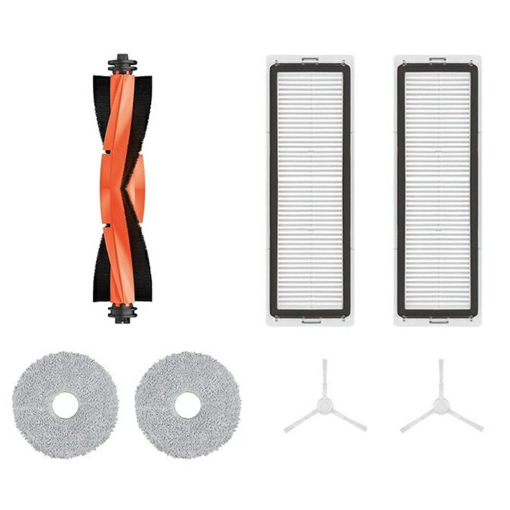 7Pcs Replacement Part for Xiaomi Robot Vacuum S10+/S20+/X10+/X20+/X10 Vacuum Cleaner Main Brush Side Brush Filter Mop Pad Set