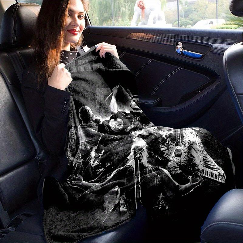 1pc Rammstein-Inspired Home Decor: Cozy Flannel Blanket, Perfect Gift for Bedroom, Living Room, Travel, Camping, Car, Beach, Office Naps, Ideal Sofa T