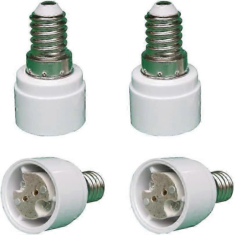 Set of 4 E14 To G4 MR16 GU5.3 GU4 Base Adapter for LED or Halogen Bulb
