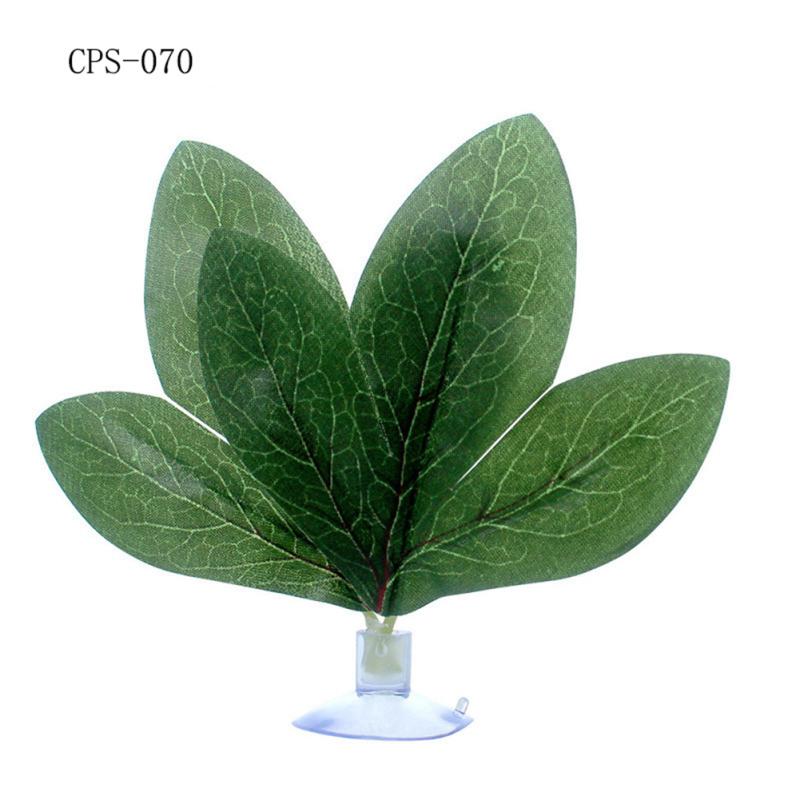 Landscaping Simulation Plant  Leaf With Suction Cup Landscaping Plant For Fish Tank