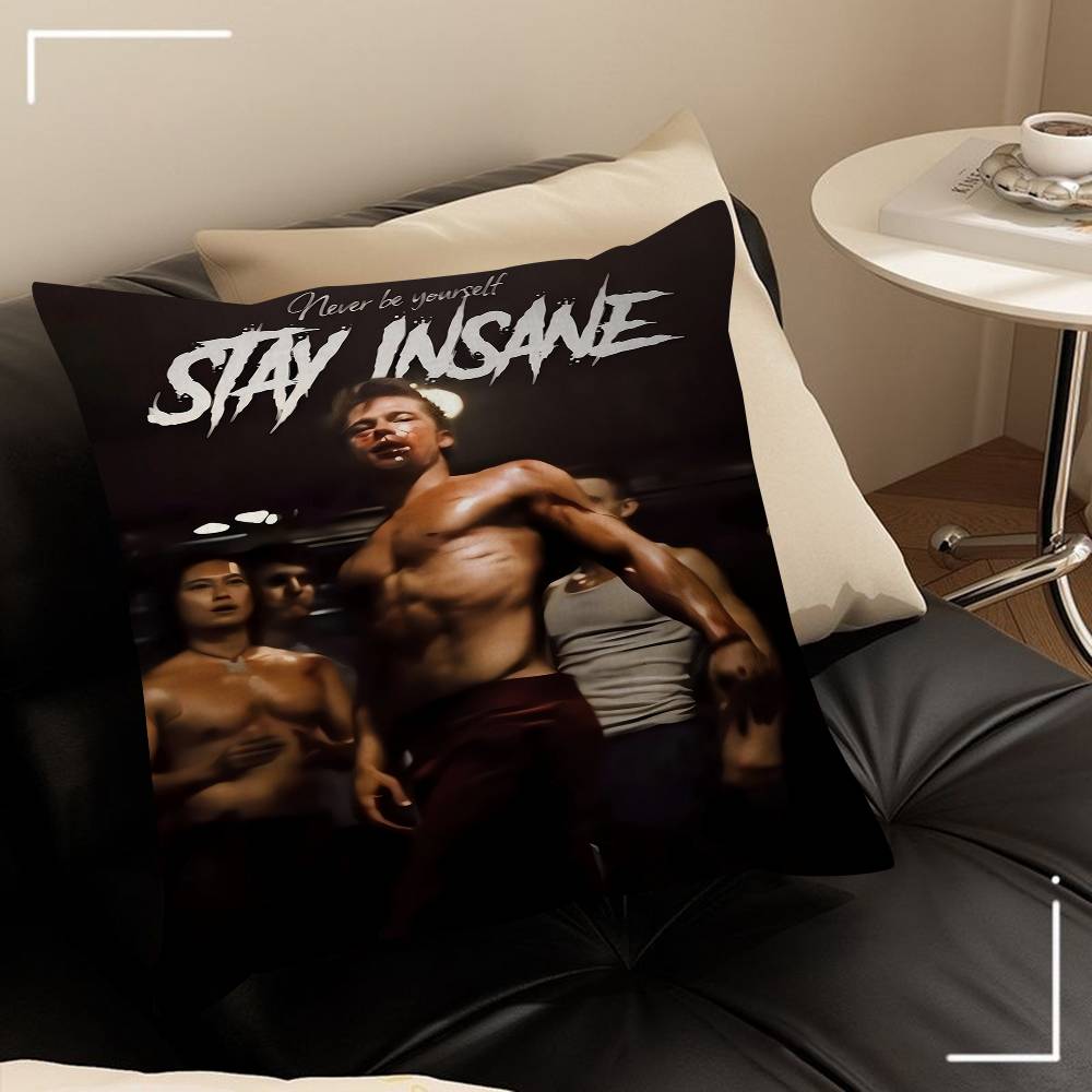 

Movie Fight Club Brad Pitt Boxing Personalized Pillow Cover Kids Bedroom Wild Party Decor Pillowcase Kid Birthday Shower Gift 30x30 cm