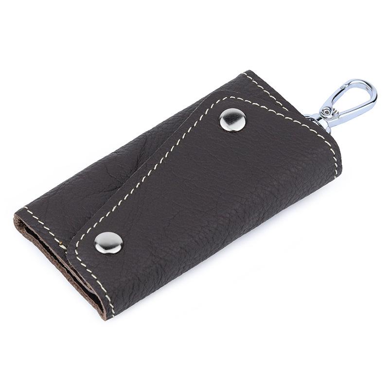 Customized Leather Key Bag Women's First Layer Cowhide Practical Gifts Household Keychain Men's Key Storage Bag