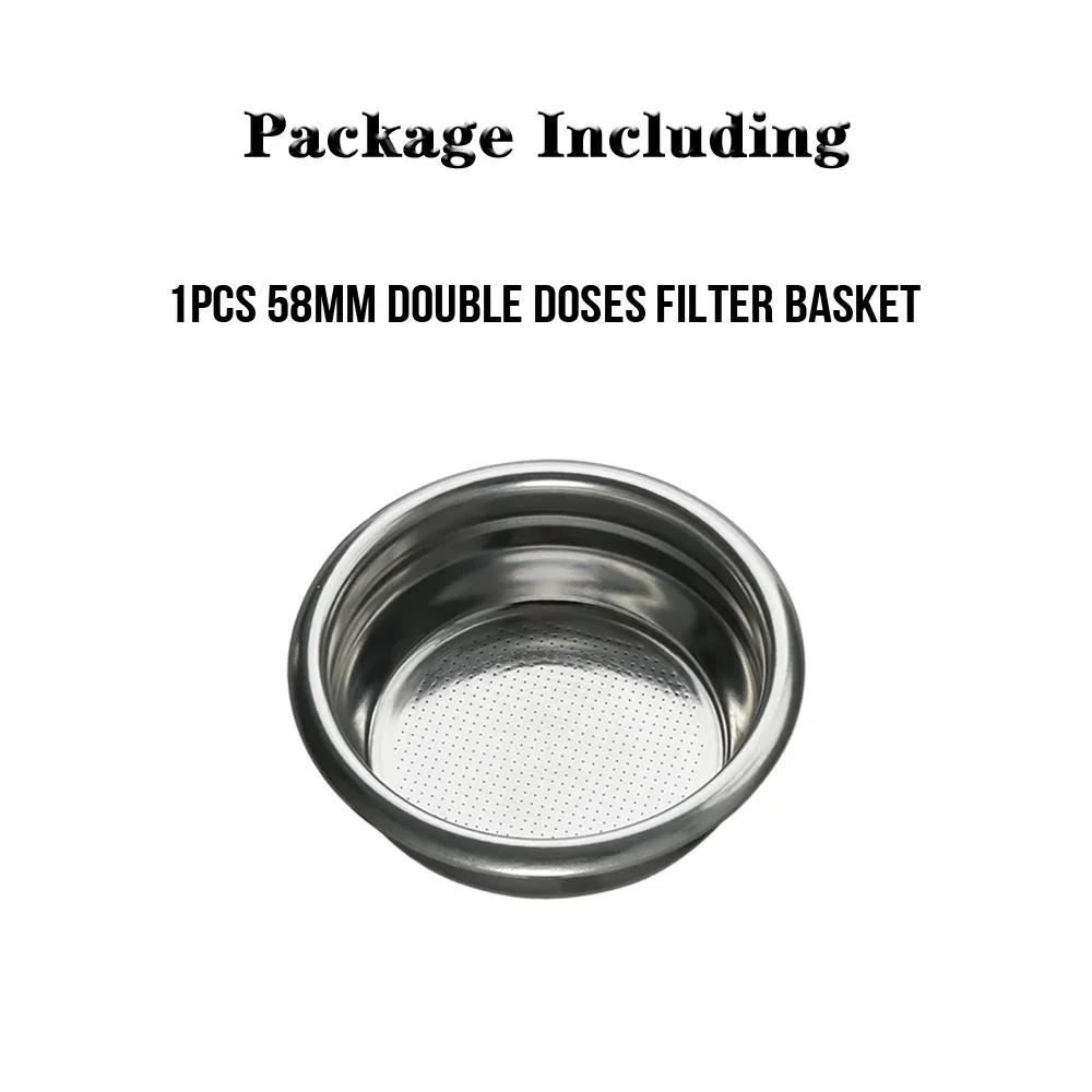 

Универсальная корзина кофейного фильтра 58 мм для бездонного портафильтра эспрессо-машины, запчасти для кофеварки на одну/две чашки