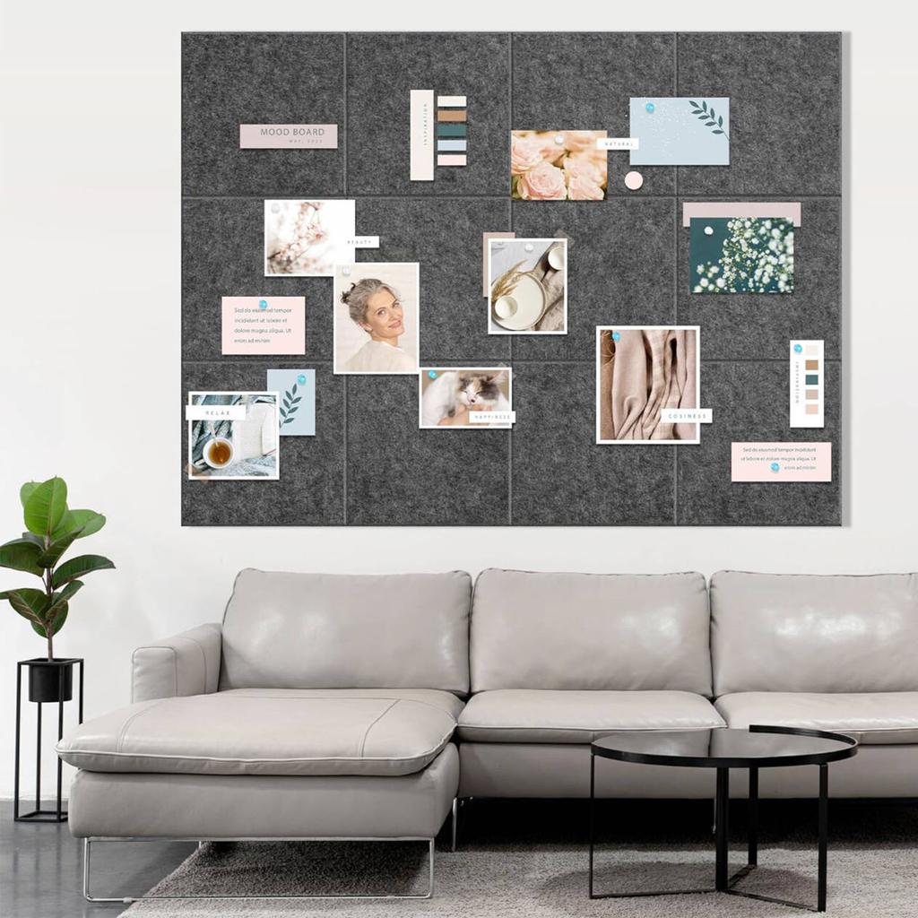 18pcs Acoustic Panels 11.81x11.81x0.31in Self Adhesive Sound Proof Wall Panels High Density for Recording Room Studio