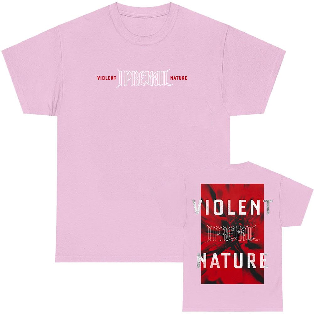 VIOLENT NATURE Kaktusový květ Tričko I Prevail Punková kapela Potisk Trička Unisex Streetwear Hip Hop Bavlna Krátký rukáv Tričko
