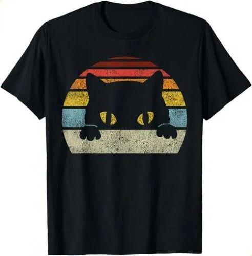 Tshirtcat 2026 Retro Style Vintage Black Kitten Cute Kitty Cats 2XL