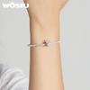 WOSTU Original Oxidized Realistic Motorcycle 925 Sterling Silver Beads Fit Bracelet Bangle Fine Jewelry