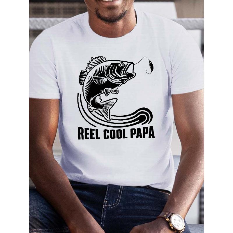 Европейский размер REEL COOL PAPA Футболка с принтом, Футболки для мужчин, Повседневная футболка с коротким рукавом для лета S