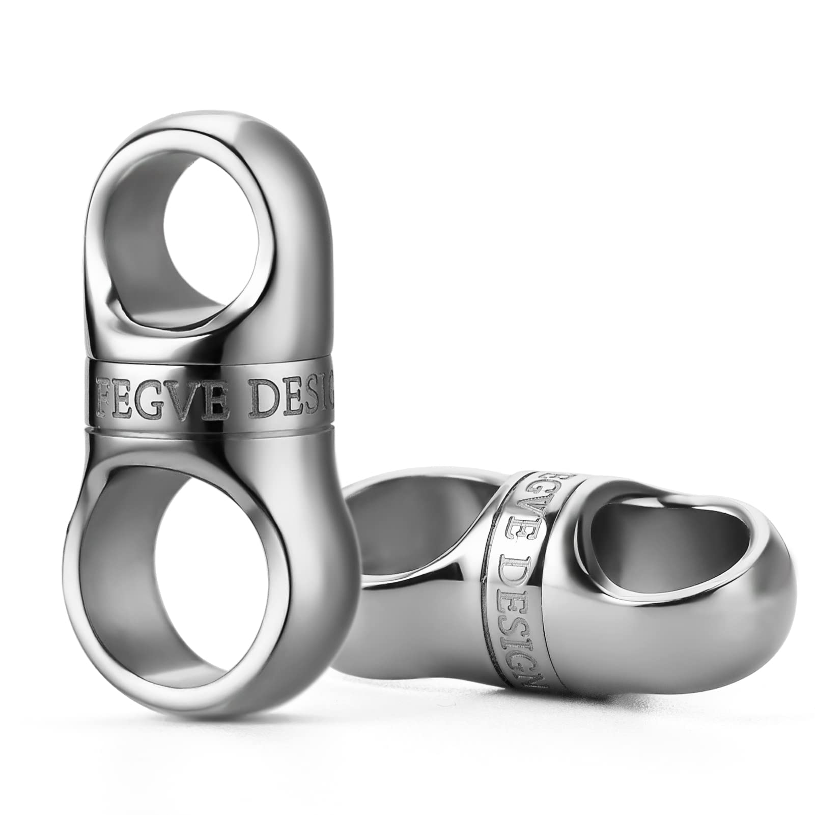 

FEGVE Titanium Key Ring, Car Key Holder, Men s Smart Key, Metal Fittings, 360° Rotating Length 22mm*Diameter approx. 8mm