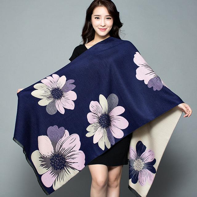 New Arrival Women'S Scarl Thickening Warm Pashmina Cashmere Scarf Female Autumn Winter Soft Scarf Shawl Multipurpose Blanket