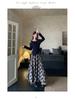 2026 Spring Fashion Women's Long Sleeve T-shirt & High Waist Plaid Skirt Set