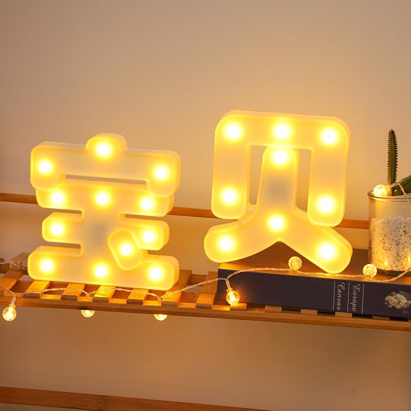 LED Happy Birthday Luminous Letters - Romantic Scene Decoration Lights