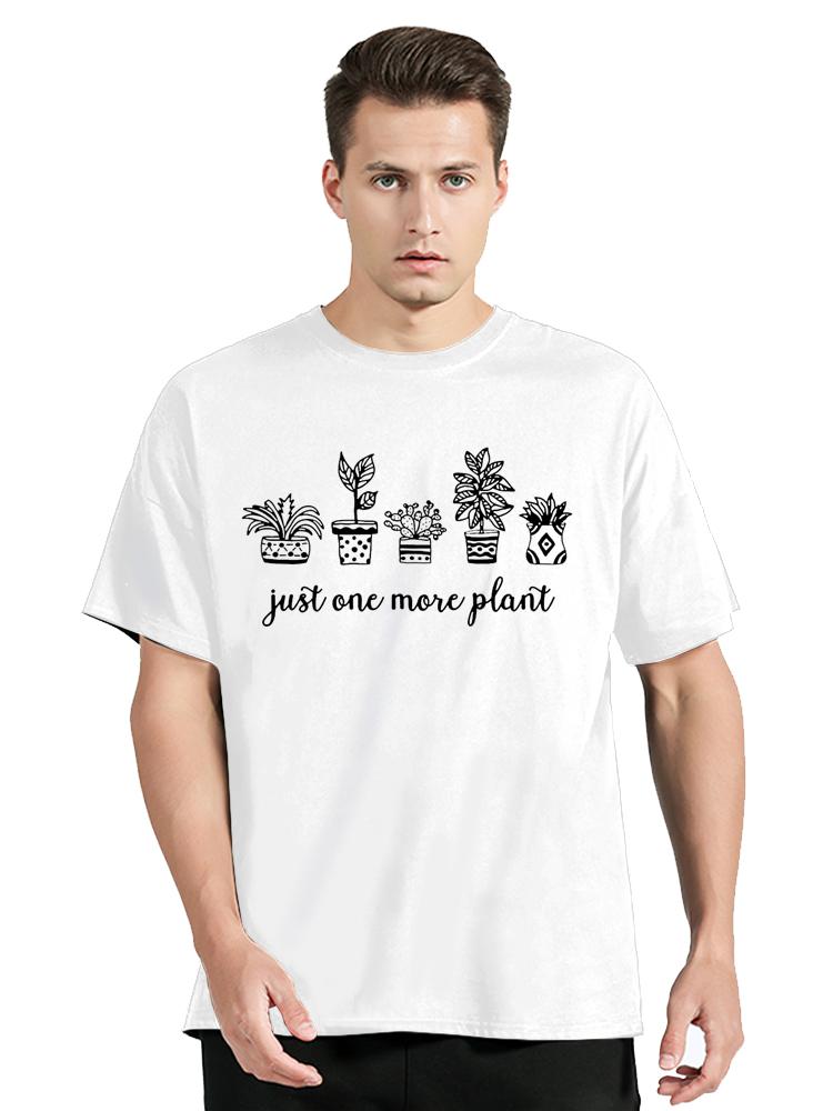 Just One More Plant Garden Plant Lady Funny Tshirt Plants Lover Men Women Short Sleeve Cotton T-Shirt Men Clothes Tees Tops S разноцветный