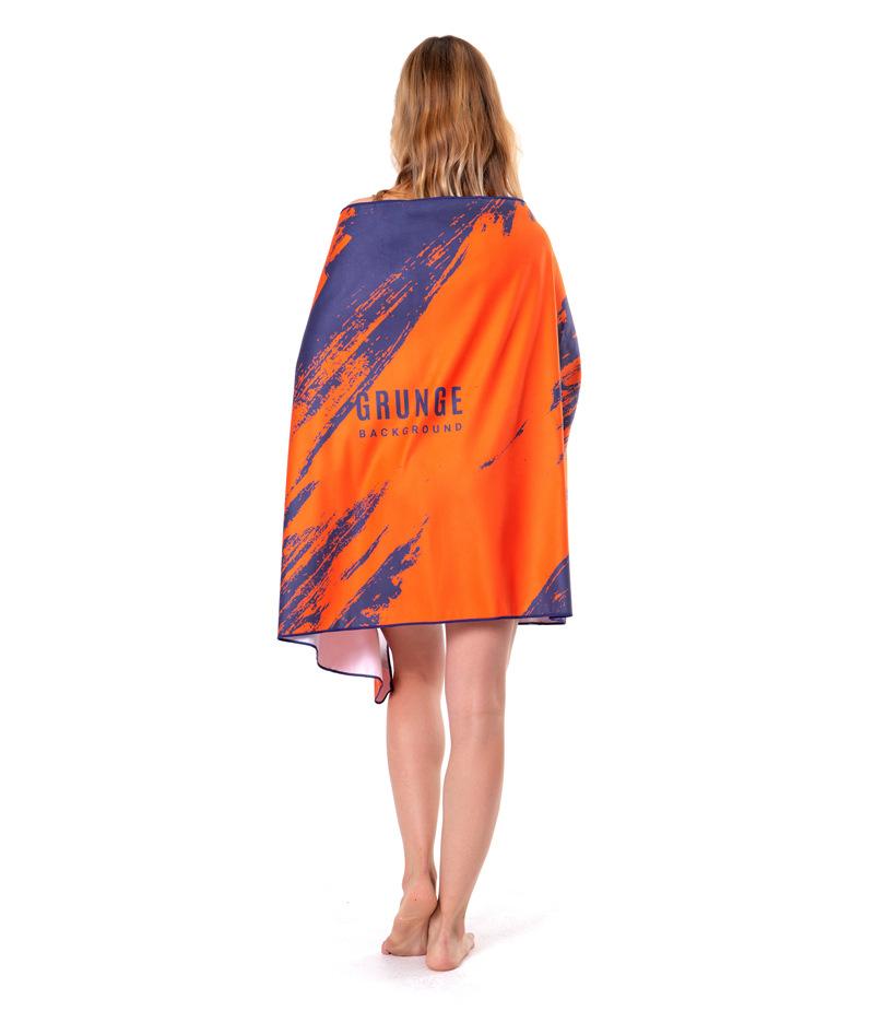 

Microfiber double-sided velvet beach towel, quick-drying, non-stick sand swimming beach towel 80 * 160cm (waterproof matte zipper bag)