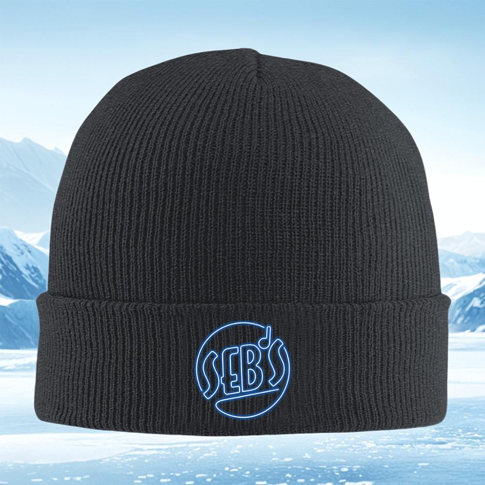 Neon lettering musical note encircled design Men Women Unisex Knitted Hat Beanie Pullover Cap Winter Thermal Warm Christmas Outd