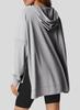 2024 Women's Hooded Waffle Knit Pullover Sweatshirt with Pocket, Long Sleeve, Autumn/Winter