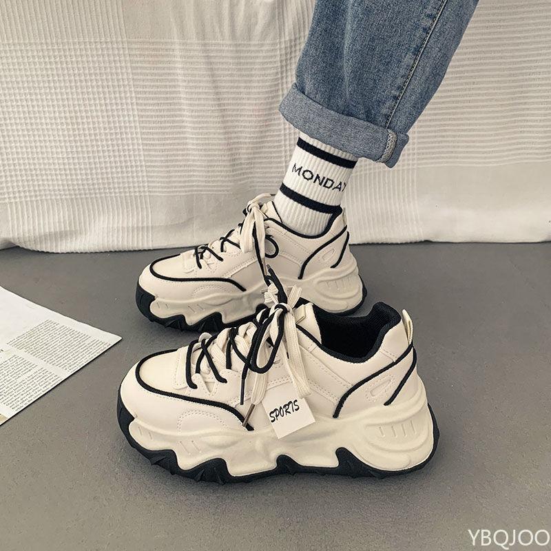 Women's Flat Sports Shoes New Vulcanized Casual Comfortable Multifunctional Sports Women's Shoes Thick Sole Versatile Dad Shoes