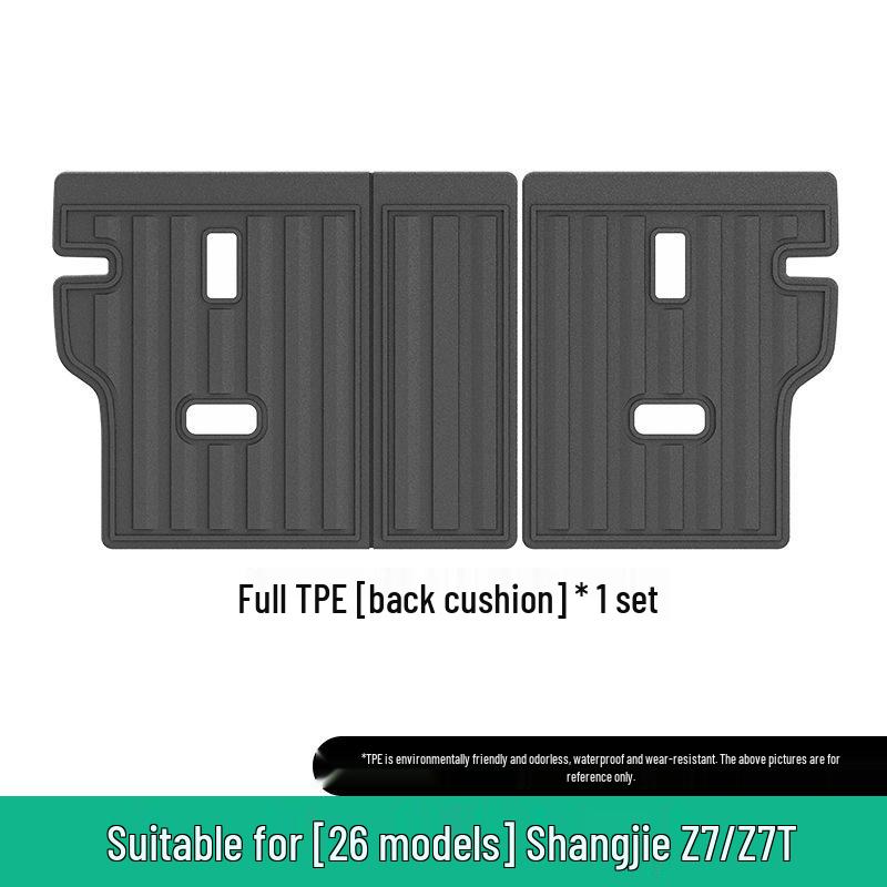 Eco-Friendly TPE Floor Mats & Seat Back Cushion for 2026 Shangjie Z7/Z7T, Dirt-Resistant