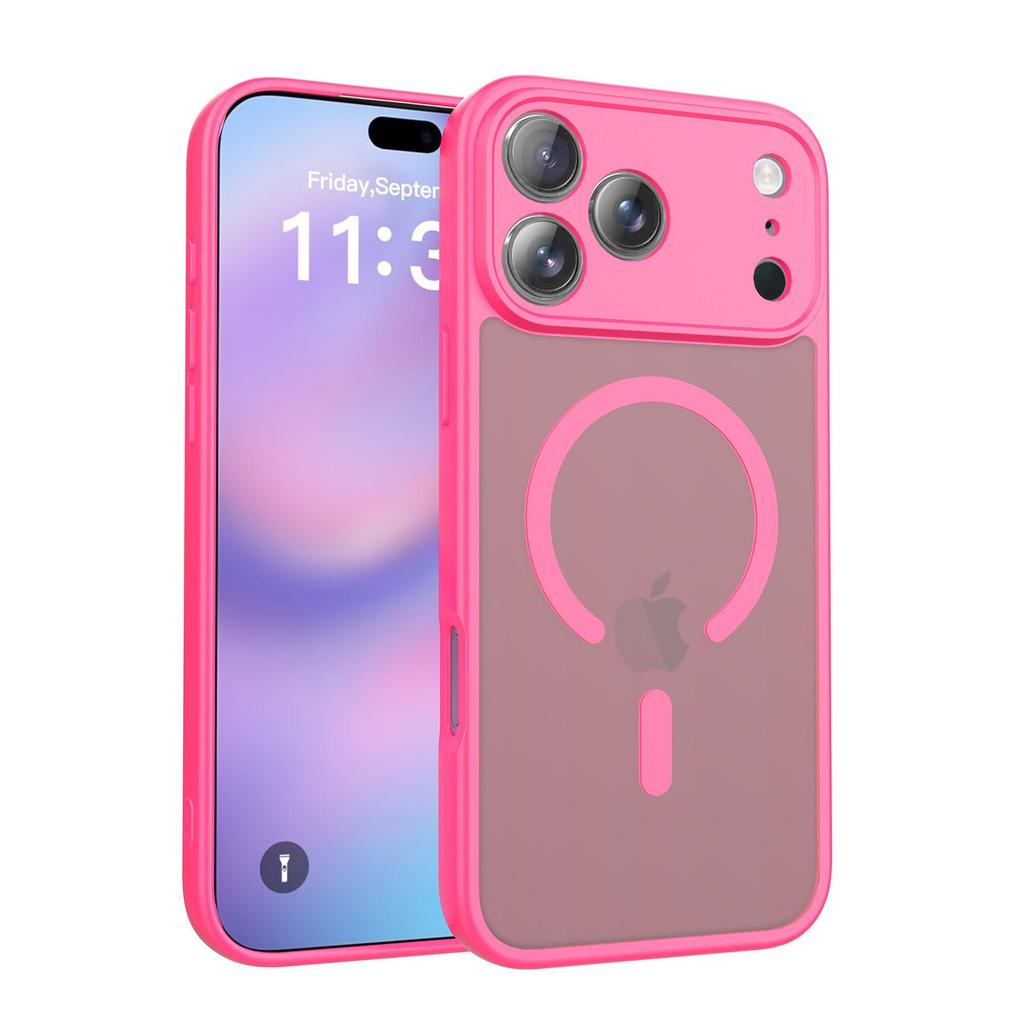 Magnetic Frosted Liquid Skin Feel Case for iPhone 16 Pro Max - Anti-Drop, Fine Hole Design