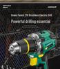 **Green Forest Impact Brushless Lithium Hand Drill: Multi-functional, High Power, Small Household Drill for Wall Chipping and Hole Drilling.**