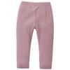Infant & Toddler Ribbed Leggings: Elastic Slim Fit for Spring & Autumn - Solid Colors
