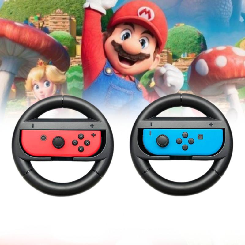 Of Set 2 Nintendo Switch Joy Con Wheel Controllers Gamepad Mario Kart Racing