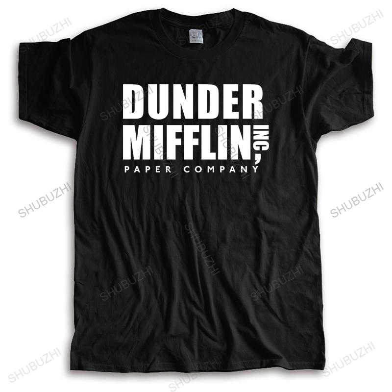 New fashion t-shirt cotton tees Man crew neck t shirt Dunder Mifflin brand top tees unisex teeshirt cotton tshirt for boys