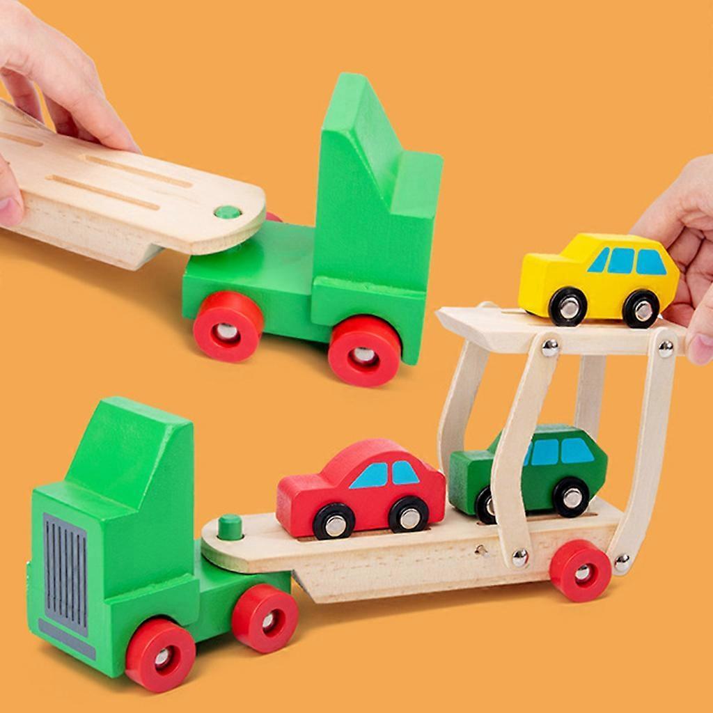 Holzanhänger Baustein Auto/Flugzeug Modell Spielzeug Kinderparty Mitgebsel Set