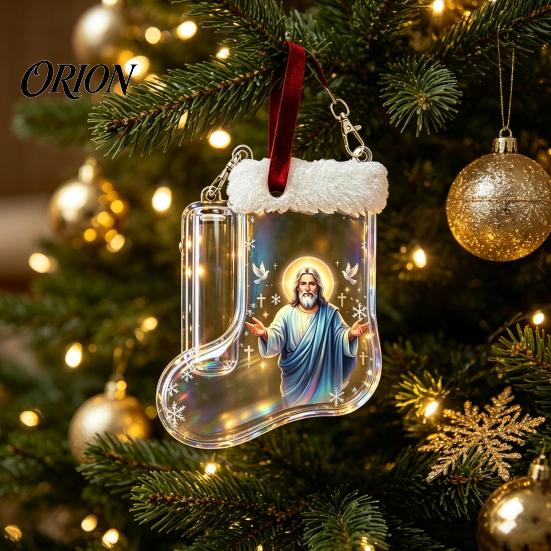 Christmas Money Holder for Cash Stocking Holder, Clear Gift Clip Ornament Tree Unique Graduation Hanging Decor, Transparent Bill Display Pendant