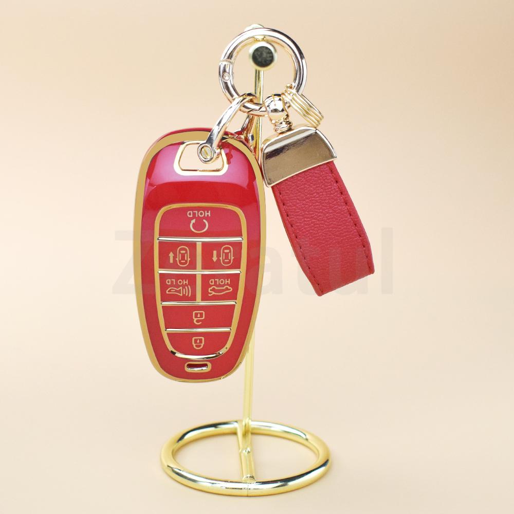 7 Buttons Tpu Car Key Case Cover For Hyundai Tucson Sonata Grandeur Santa Fe Solaris Sonata Sel Ioniq 5 Nexo Nx4