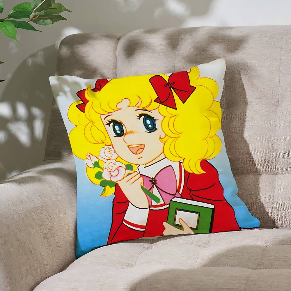 C-Candy C-Candy Anime Pillow Case Throw Pillow Cover Nordic Vintage Style Cushion Covers Home Living Room Sofa Couch Seat