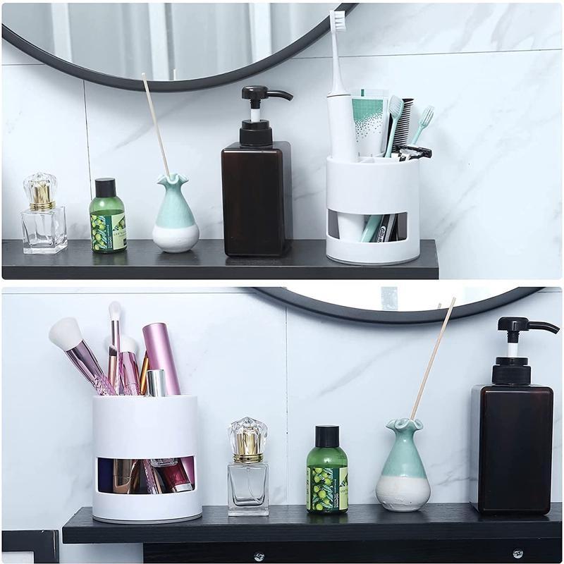 Zahnbürstenhalter, belüfteter, schimmelfester Zahnbürstenhalter, robuster kleiner Zahnbürstentopfständer für einfache Aufbewahrung im Badezimmer, Kosmetikpinsel-Organizer