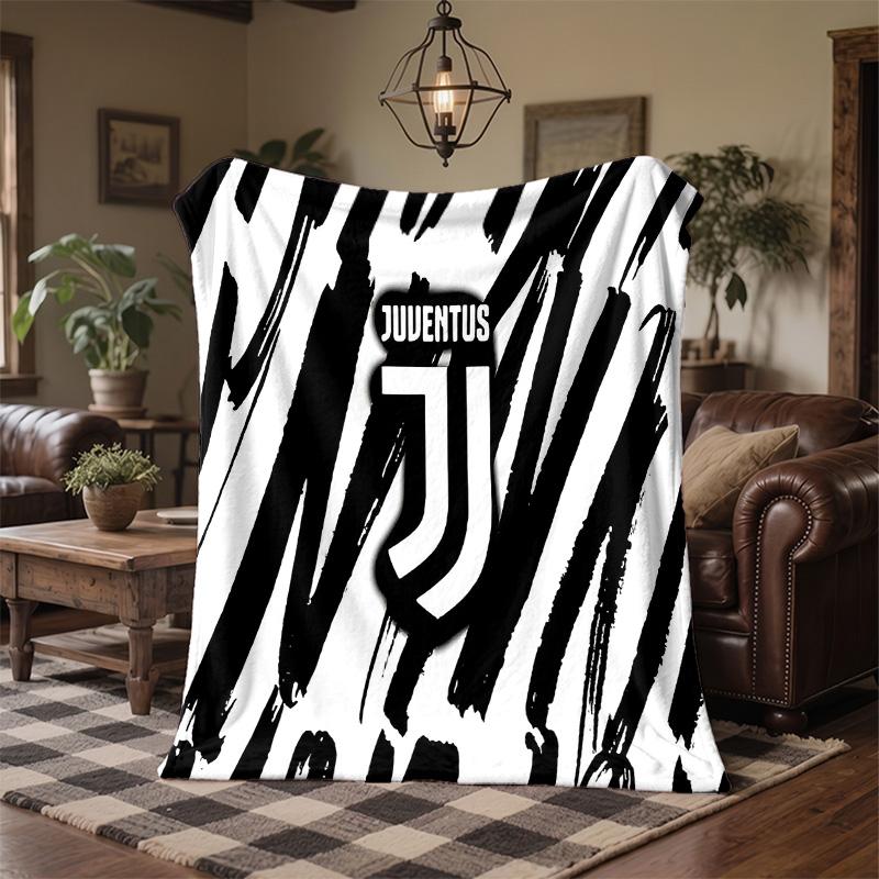 Juventus FC Druck Flanelldecke Weich Warm Sofa Bett Überwurfdecke Für Zuhause Büro Schlafzimmer