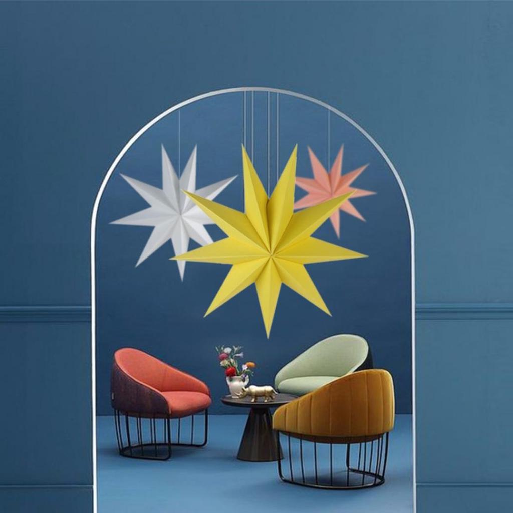 30cm Nine-pointed Star Paper Hanging Decoration for Kids Room Party Classroom