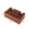 51-54MM Double Hole Coffee Portafilter Holder Wooden CoffeeTamper Distributer Puck Screen Coffee Brush Organizer Holder Barista