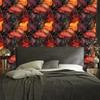Ink Wallpaper Burgundy, Red and Rust for Living Room and Bedroom 50x1000