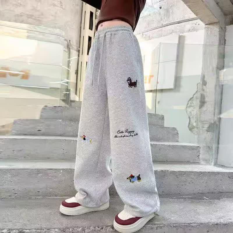 Dachshund Sweatpants for Middle School Girls, 2025 Spring/Autumn Casual Sports Pants