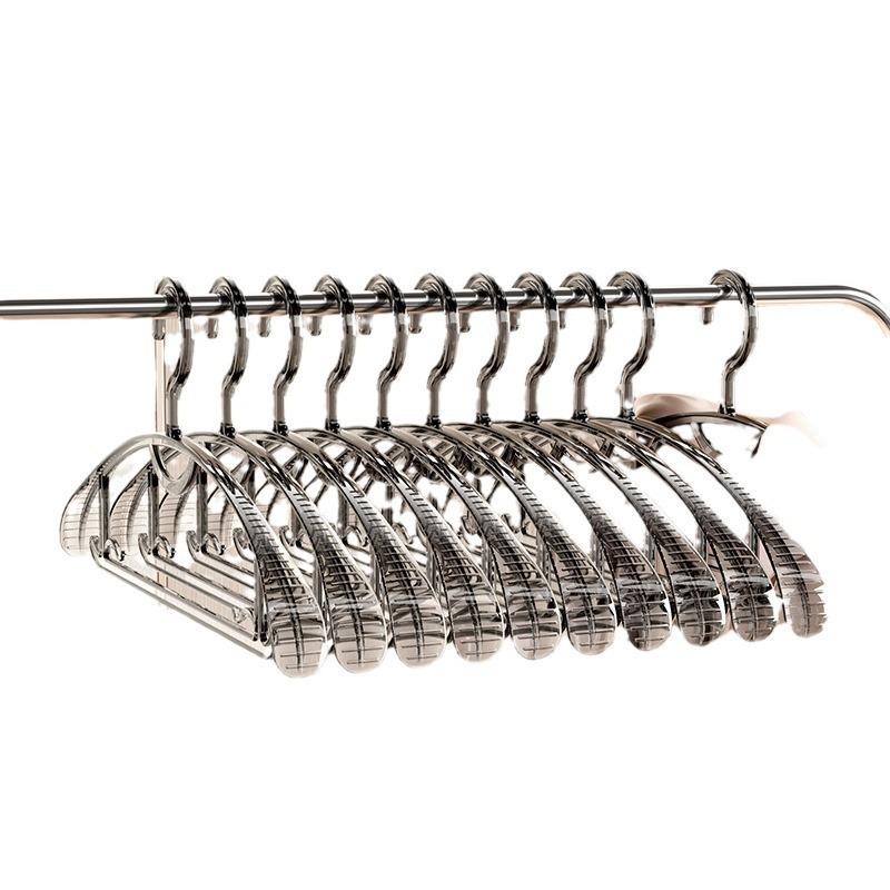 Transparent, Traceless, Stackable Clothes Drying Rack, Anti-shoulder Corner Plastic Clothes Hanger, Wide-shoulder Anti-slip Clothes Support