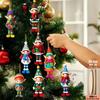 8/16/24Pcs Vintage Christmas Wooden Pendants Fantasy Cartoon Christmas Tree Ornaments DIY Crafts