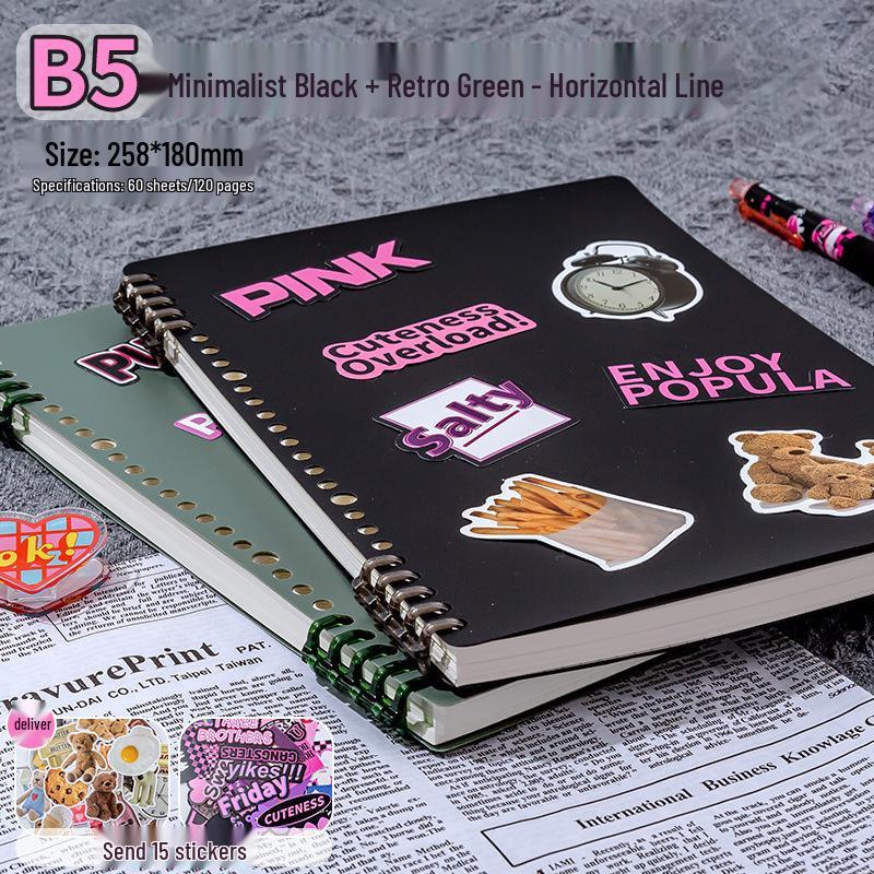 Ergonomic, High-value Loose-leaf Notebook with Detachable Binder; Suitable for High School and Junior High Students.