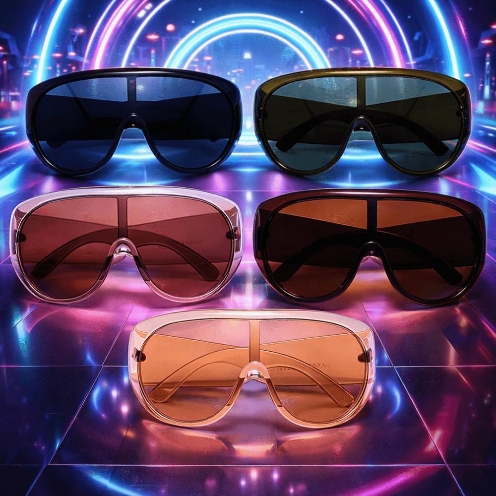 UV400 Protection Square Sunglasses Tea Color Driving Shades Big Frame Sunglasses  Sports Activities